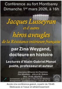 Lire la suite à propos de l’article Conférence au Fort Montbarey Dimanche 1er mars 2026 à 16h00